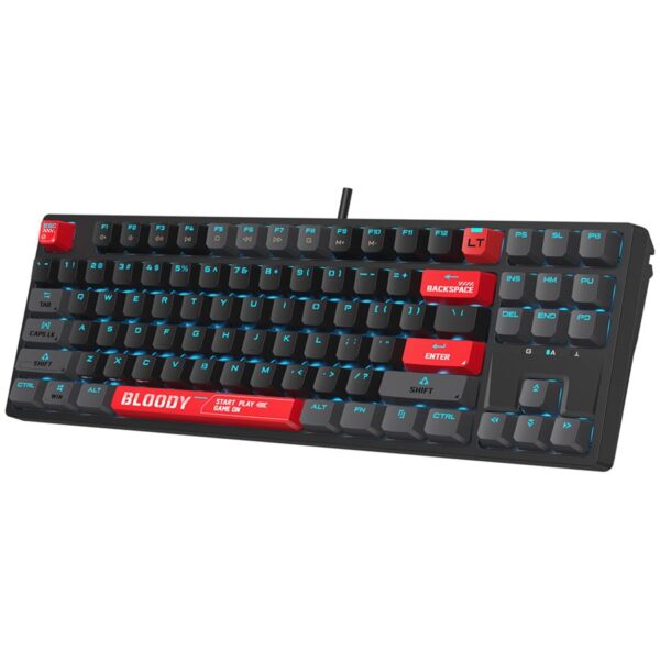 Bloody AT87 ALPHA Optical Switch Keyboard, 7 RGB Backlit Effects
