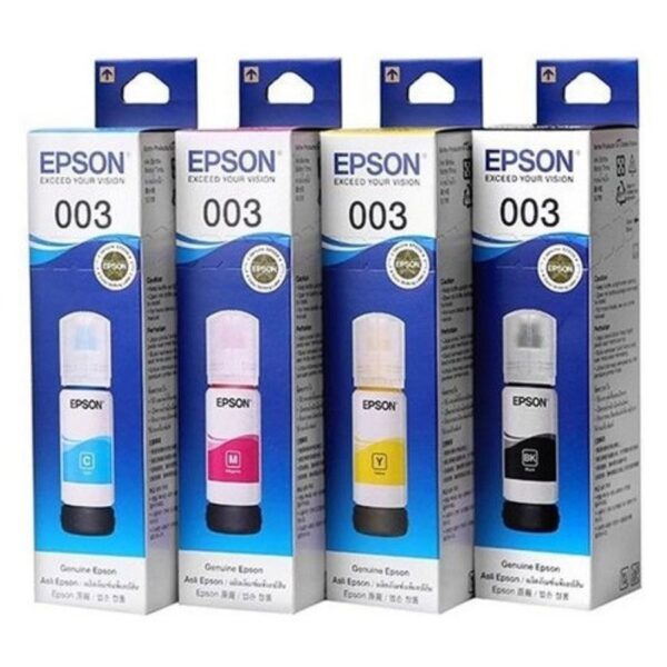 Epson 003 Original Ink Bottle Set Black, Yellow, Magents, Cyan | Bulk