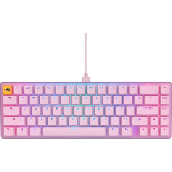 Glorious GMMK2 Modular Mechanical Keyboard | Pre-Built Edition | Compact 65% | Pink USA TKL | GLO-GMMK2-65-FOX-P