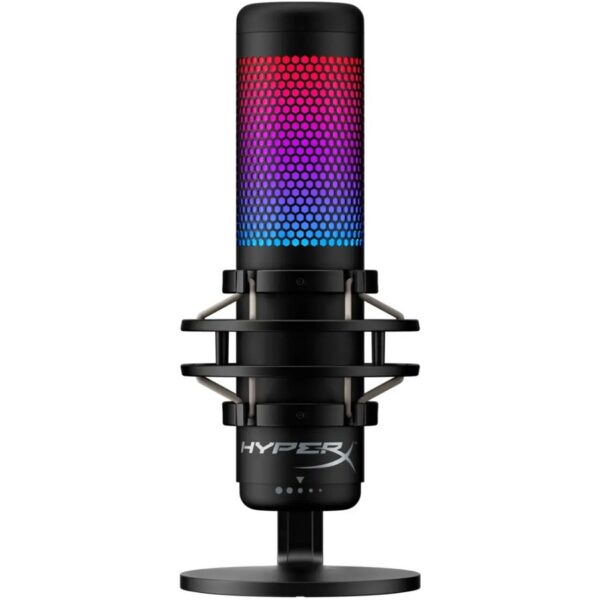 HyperX QuadCast S - USB Microphone - RGB Lighting 4P5P7AA - Anti-Vibration, Tap-to-Mute Sensor