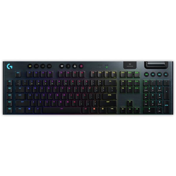 Logitech G915 LIGHTSPEED Wireless RGB Mechanical Gaming Keyboard | Black US International Linear | 920-008962