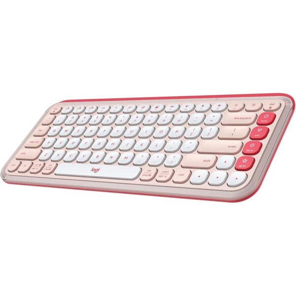 Logitech POP ICON KEYS Compact Wireless Keyboard | 920-013085, Rose Off White English