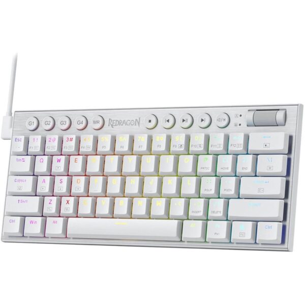 Redragon Horus Mini K632 Mechanical Gaming Keyboard 60% Wired Red Switch - White - K632W-RGB