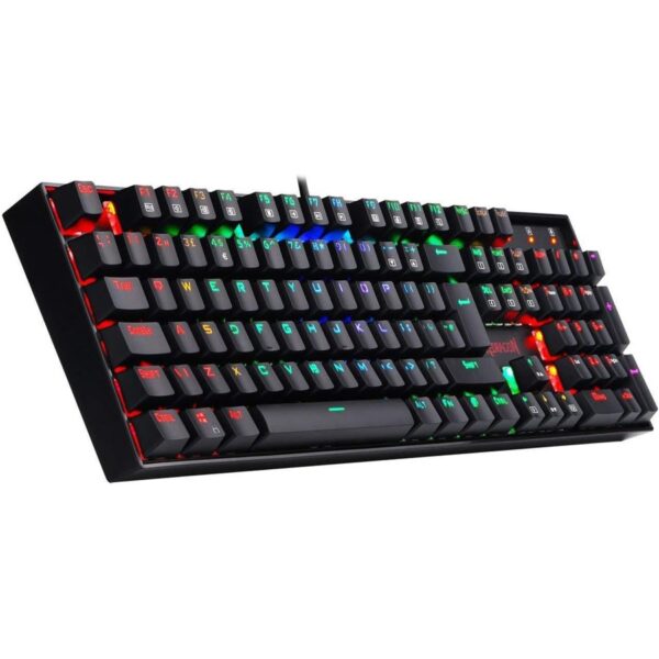 Redragon MITRA K551 Mechanical Backlit Gaming Keyboard | Blue Switches - 104 Full Without Conflict 12 Multimedia Keys